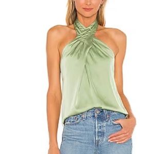superdown Amerie green halter top- NWT